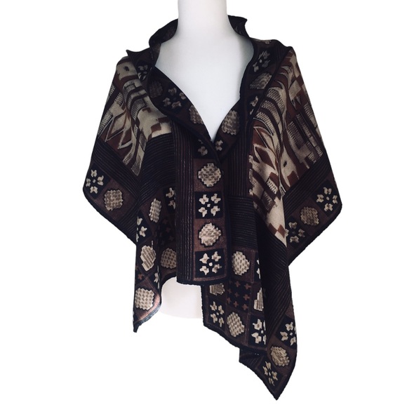 COACH Brown Scarf 17' x 63" - Picture 5 of 5